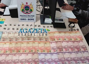 PM prende homem comercializando entorpecentes e apreende R$ 1 mil em espécie
