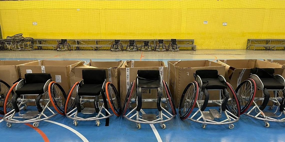 Cadeiras adaptadas para os atletas paralímpicos acreanos ajudarão o esporte acreano.Foto: Cedida