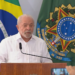Presidente Lula, em cerimônia no Palácio do Planalto — Foto: TV Brasil/Reprodução