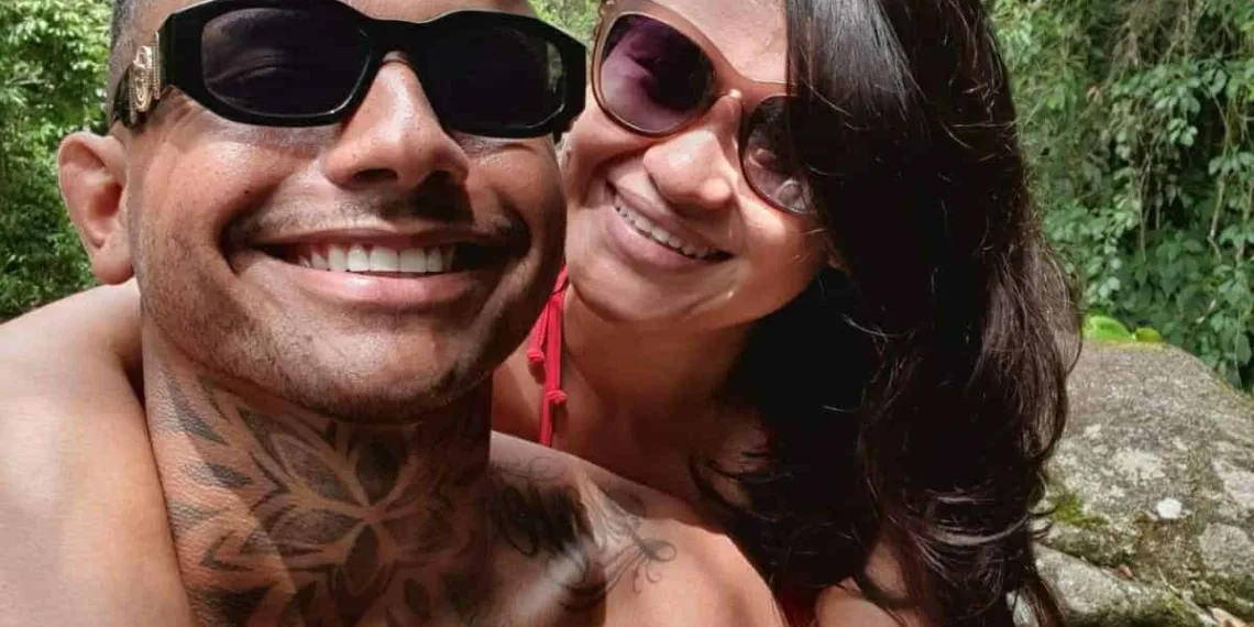 A dentista acreana Michelle Teramoto e namorado, o tatuador carioca Matheus dos Reis. (Foto: Cedida)