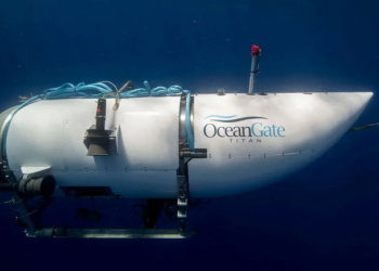 Imagem sem data do Titan, o submarino que sumiu no oceano — Foto: OceanGate Expeditions/Reuters