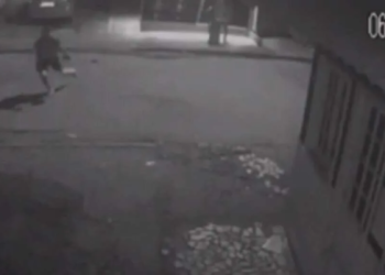 Câmeras de segurança flagram momento que empresário e criminosos trocam tiros