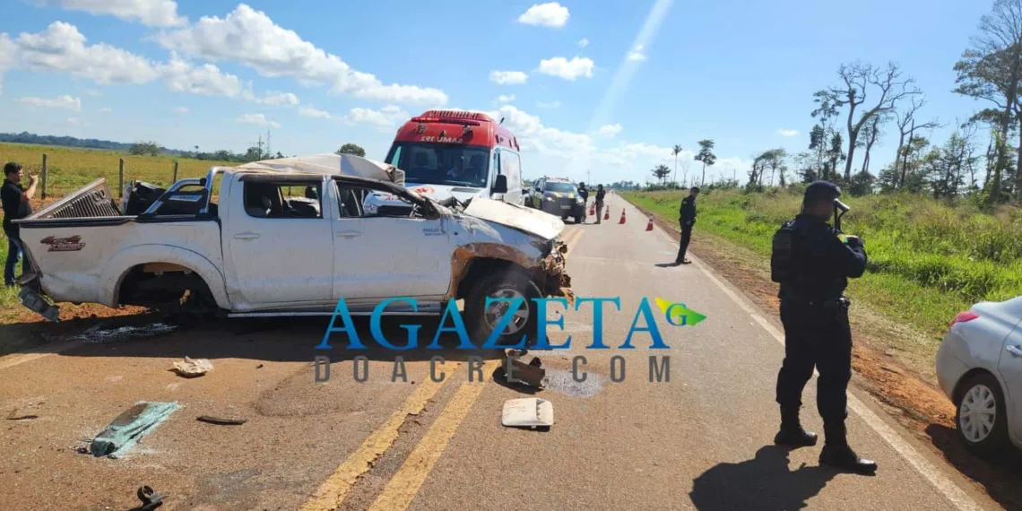 Idosa de 92 anos morre após carro capotar na BR-317