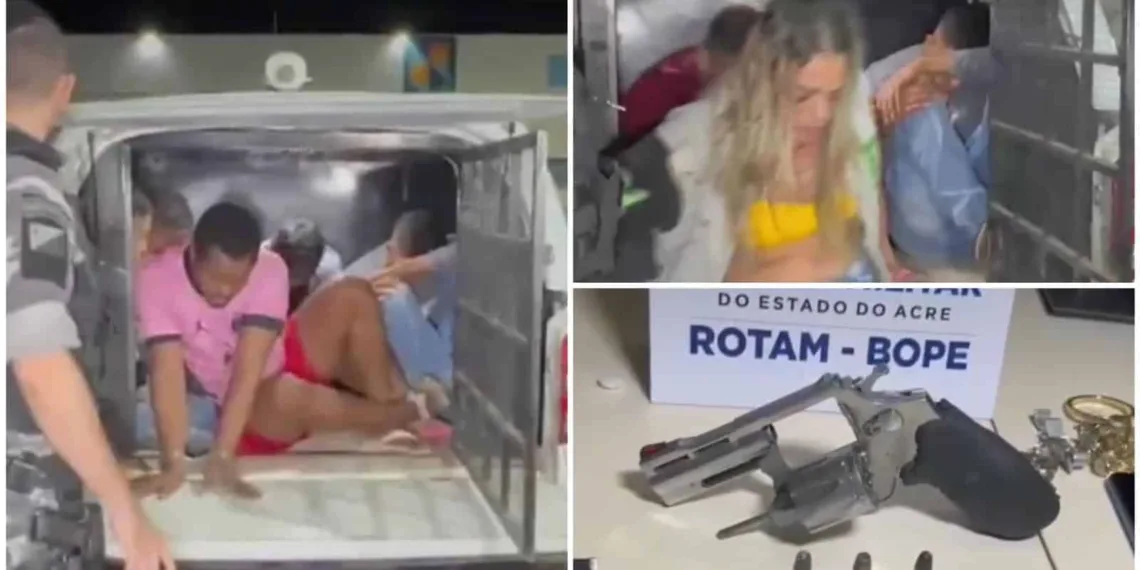 Grupo armado é preso em flagrante em carro de aplicativo