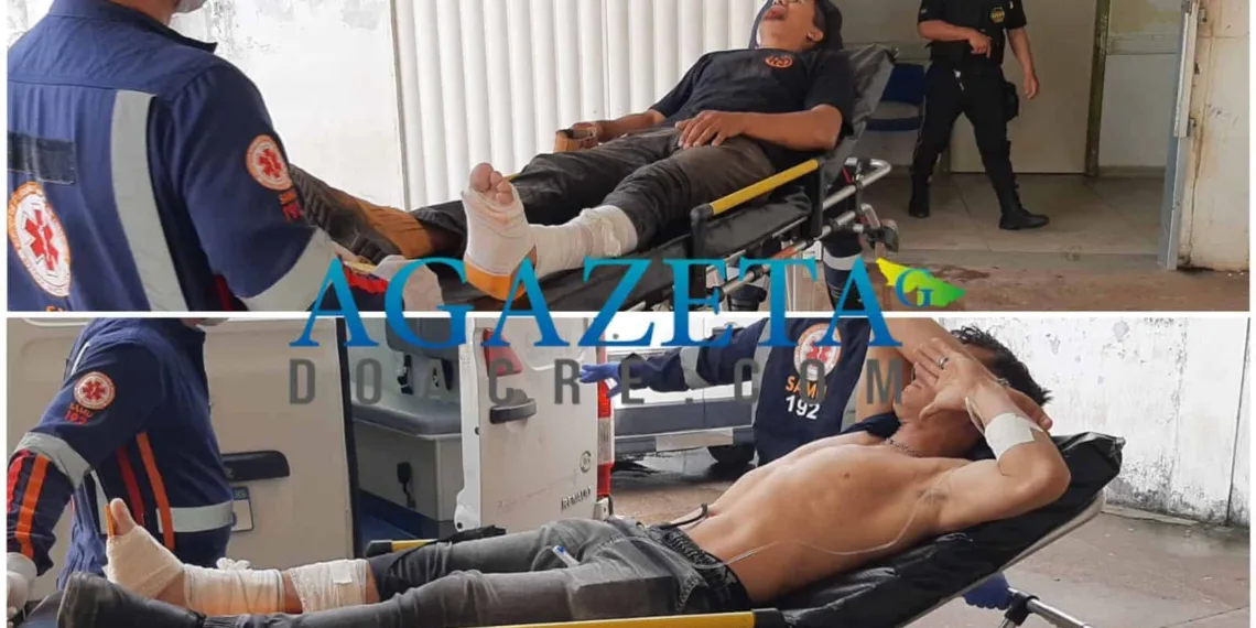 Motociclista dá passagem para pedestre e é atingido por outra moto