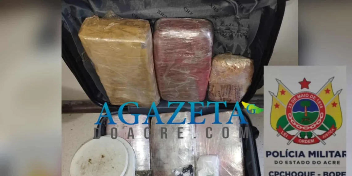 Trio é preso com mais de 6kg de droga na capital