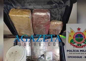 Trio é preso com mais de 6kg de droga na capital