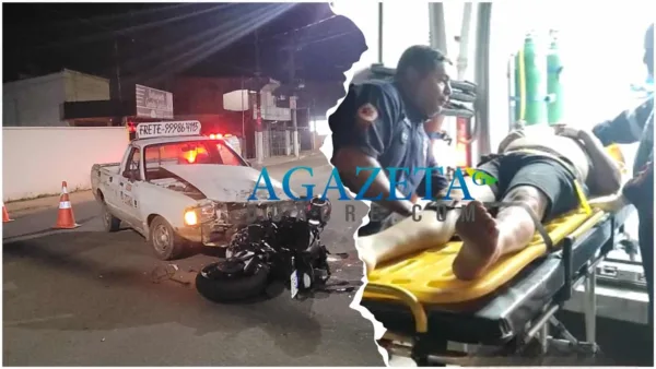 Batida entre carro e moto deixa um homem ferido em Rio Branco