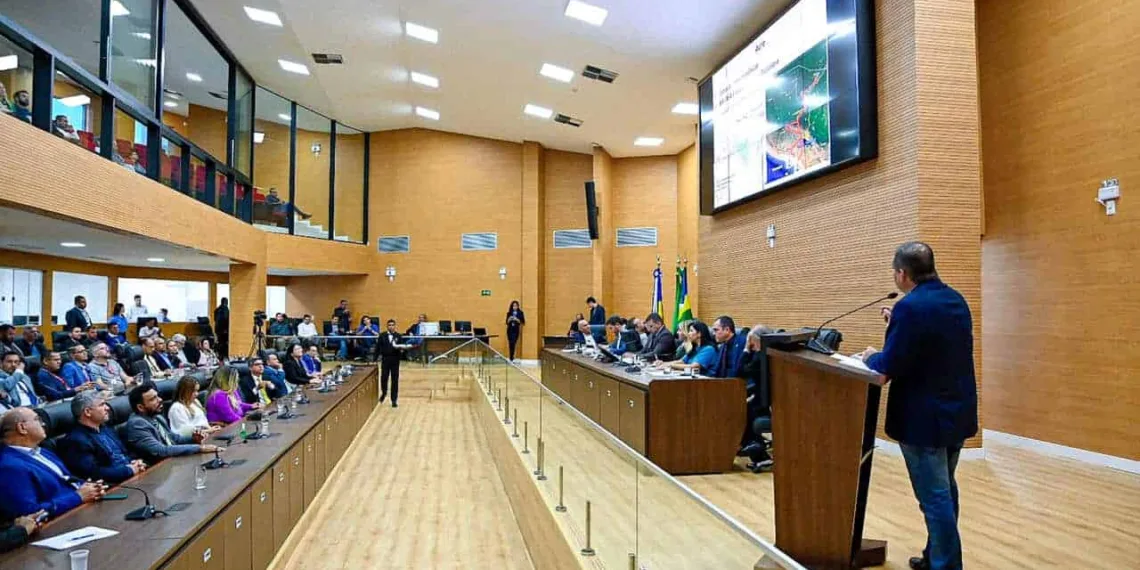 Delegação acreana foi formada por deputados estaduais, secretários de Estado e assessores. Debate aconteceu no plenário da Assembleia Legislativa de Rondônia. Foto: Clemerson Ribeiro