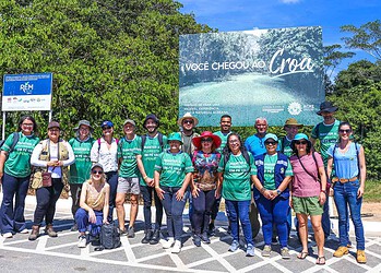 Comitiva do governo e representantes da Alemanha e Reino Unido conheceram a Comunidade do Rio Croa. Foto: Marcos Santos/Secom