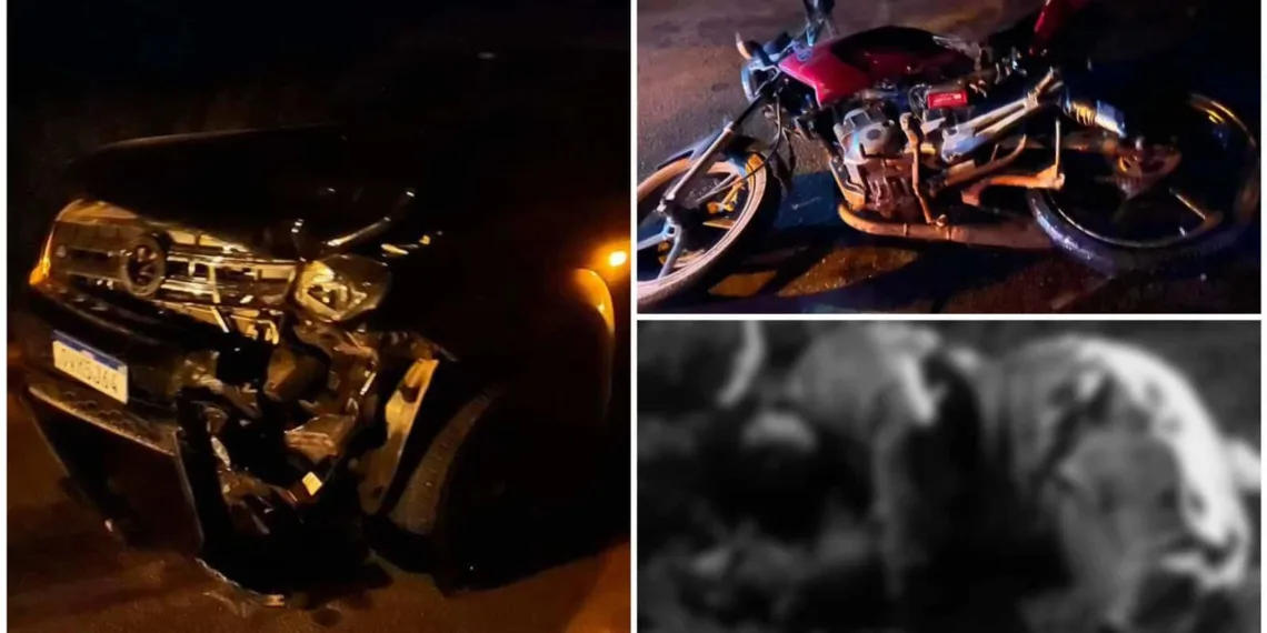 Caminhonete bate na traseira de moto e mata mulher na BR-317