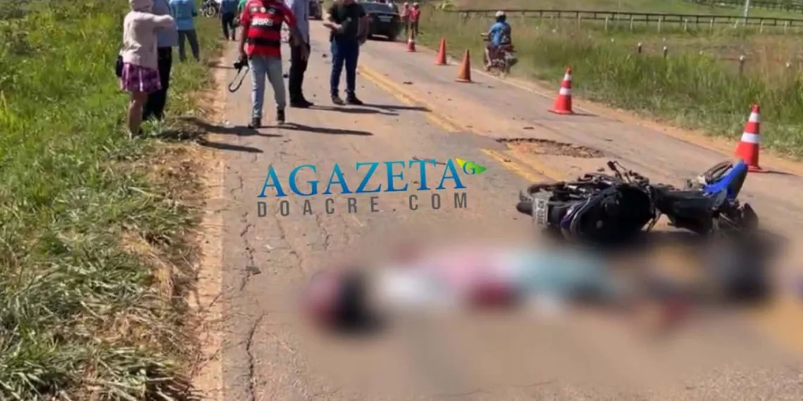 Mulher morre em acidente de moto no mesmo lugar que marido faleceu há 4 anos