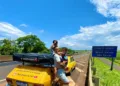 Família que já percorreu 17 estados com carro fiat 147 chega ao Acre: 'primeira vez'