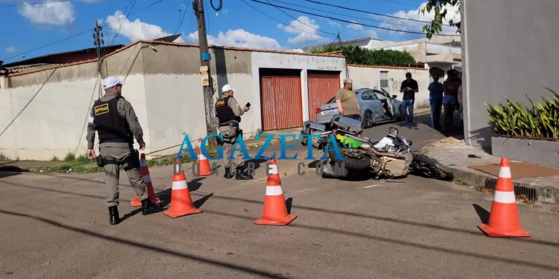 Acidente entre carro e moto no Tucumã deixa motociclista ferido