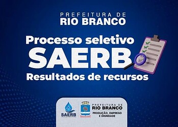 Saerb publica resultado da avaliação dos recursos requeridos pelos candidatos no processo seletivo