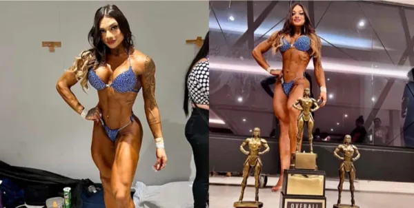 Acreana vence concurso de fisiculturismo e leva três troféus para casa: 'Deus guiou'