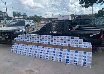 Homem é preso com mais de mil maços de cigarros contrabandeados no Acre