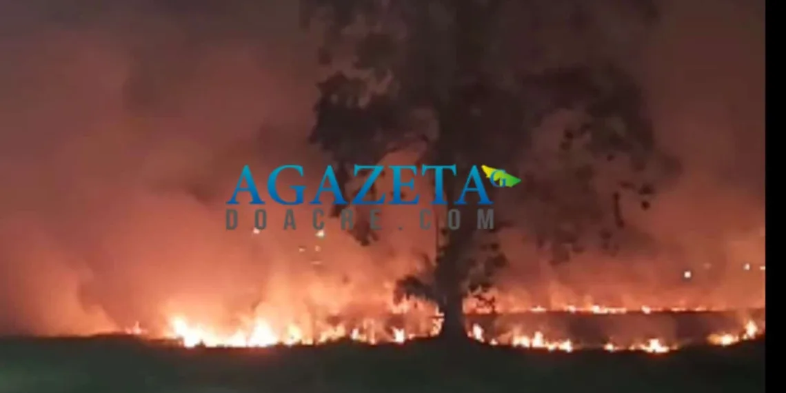 Incêndio de grandes proporções é registrado em Rio Branco