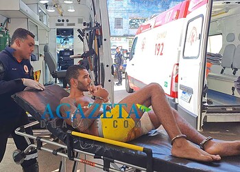 Esquema de segurança é montado para detentos feridos serem atendidos no pronto-socorro