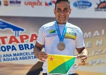 Acreano conquista ouro na etapa da Copa Brasil de Águas Abertas, no Pará