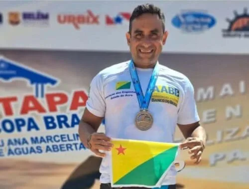 Acreano conquista ouro na etapa da Copa Brasil de Águas Abertas, no Pará