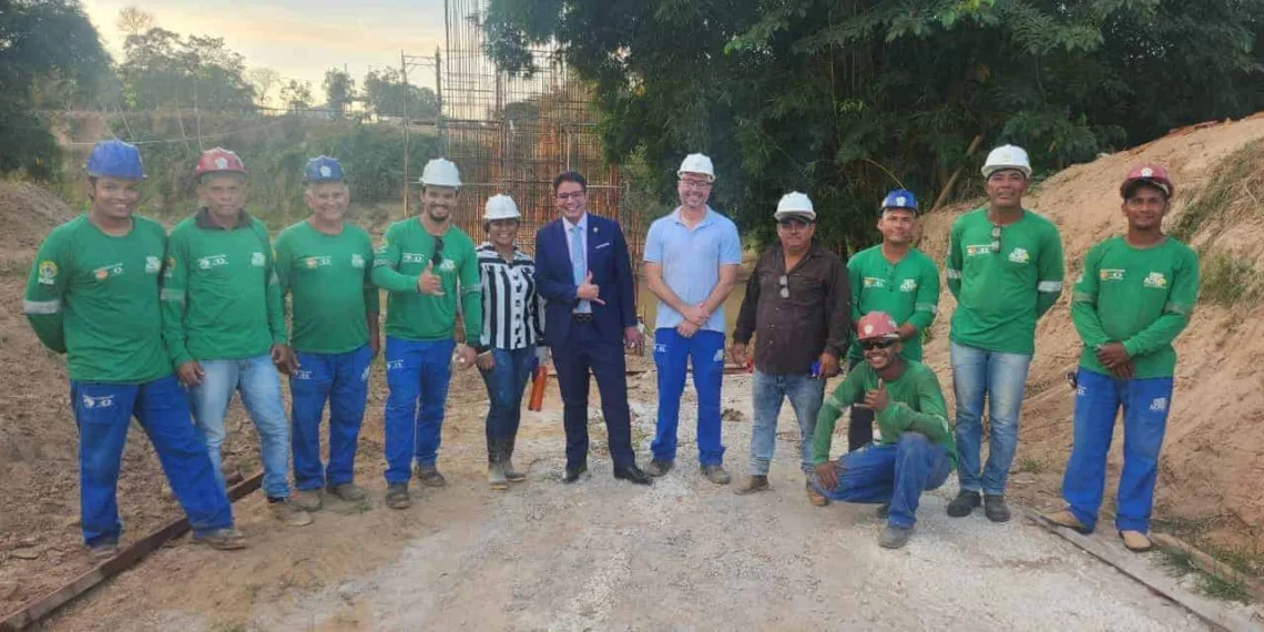 Governador Gladson Cameli vistoriou o canteiro de obras da Ponte da Sibéria, em Xapuri. Foto: cedida