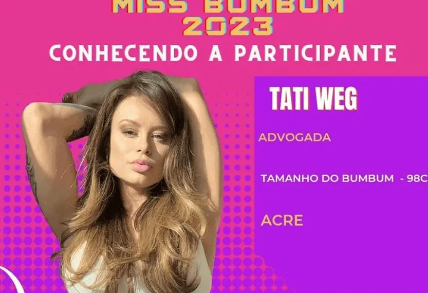 Catarinense vai representar o Acre no concurso Miss Bumbum Brasil 1 Catarinense vai representar o Acre no concurso Miss Bumbum Brasil