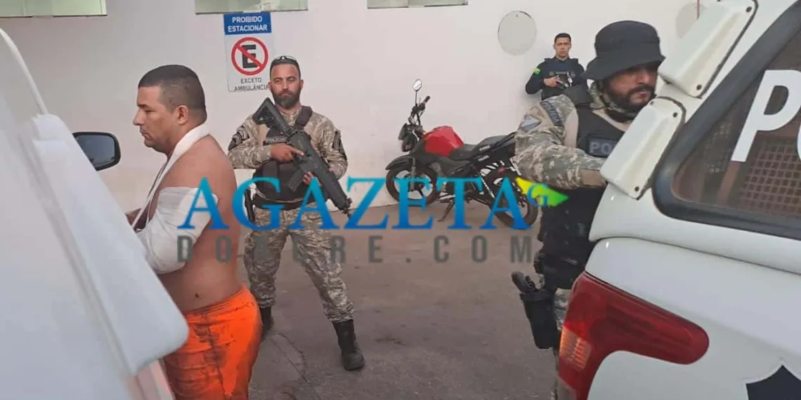 Detento ferido em rebelião recebe alta do PS e é transferido para unidade de segurança