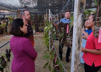 Comitiva da Semapi também esteve no campus da Ufac, em Cruzeiro do Sul. Foto: Alexandre Cruz-Noronha/Semapi
