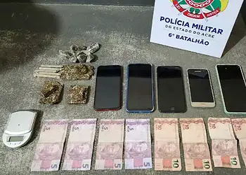 Foragido é preso em flagrante com celulares roubados e drogas