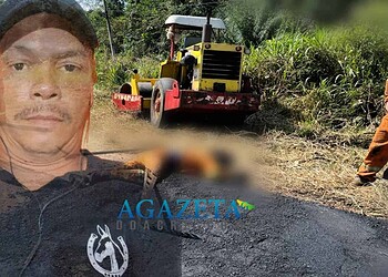 Operário que trabalhava na recuperação da BR-364 tem cabeça esmagada por rolo compressor