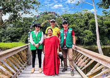 Técnicos atuam nas comunidades a partir do programa REM ACRE, que é uma iniciativa voltada para proteção e conservação das florestas, com o objetivo de reduzir as emissões de gases de efeito estufa oriundos do desmatamento. Foto: cedida