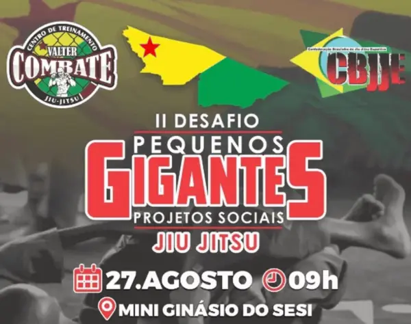 Segunda edição do desafio 'Pequenos Gigantes de Jiu-jítsu' acontece no próximo domingo, em Rio Branco