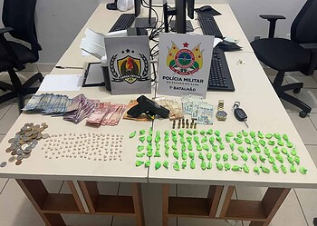 Traficante é preso com drogas, arma de fogo e dinheiro em Rio Branco