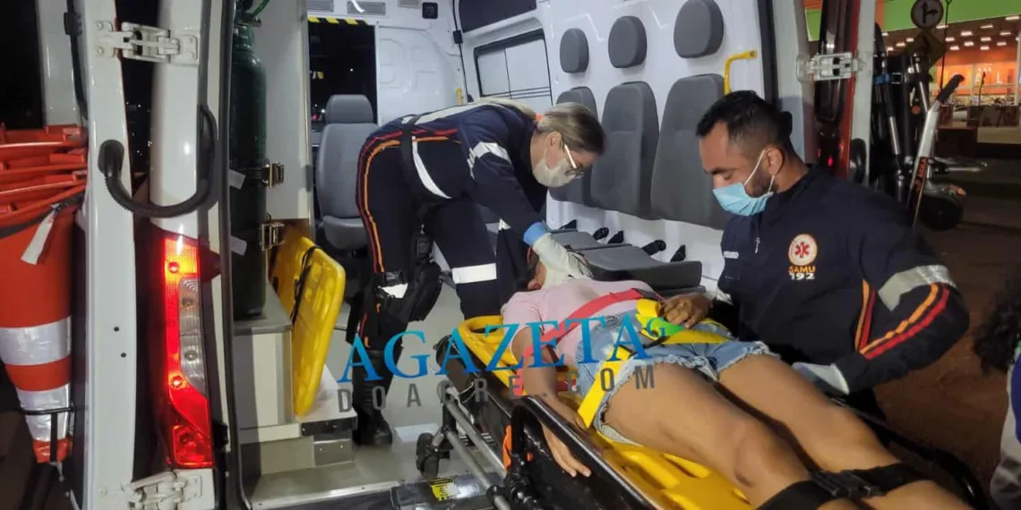 Jovem é atropelada na faixa de pedestre na BR-364