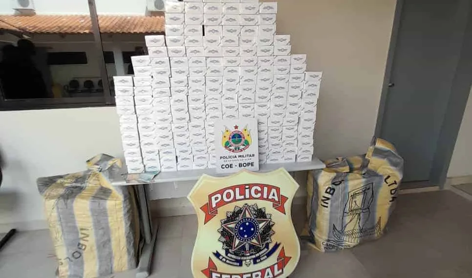 Polícia apreende 200 maços de cigarros provenientes da Bolívia