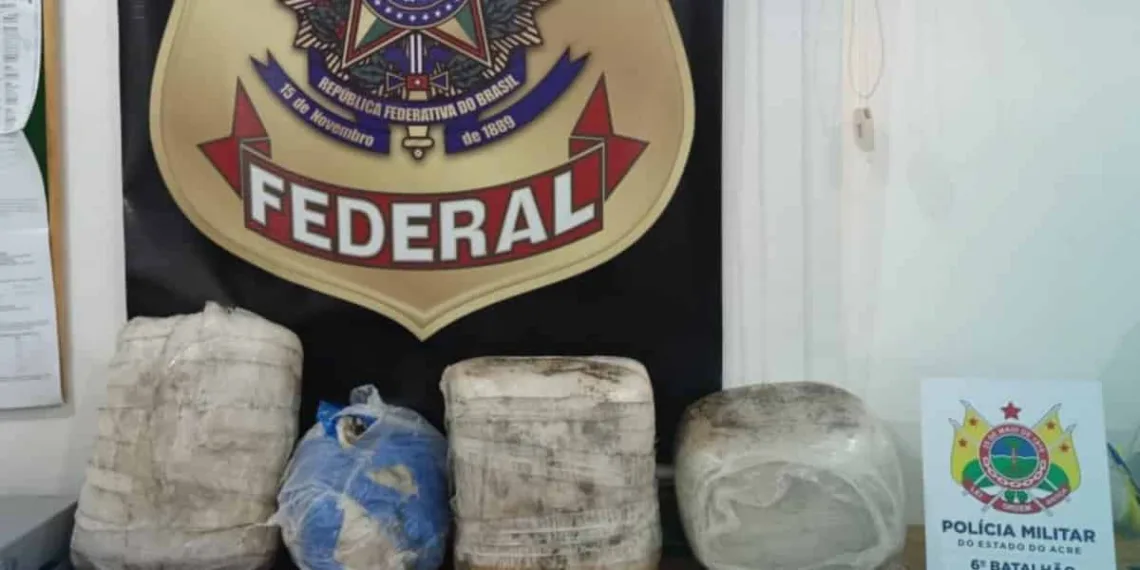 Forças de Segurança apreendem 20 quilos de drogas escondidos em veículo no interior do Acre