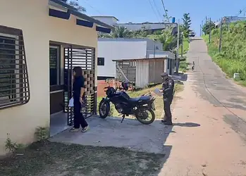 Oficiais de justiça cumprem mandado de prisão com apoio das polícias — Foto: Reprodução