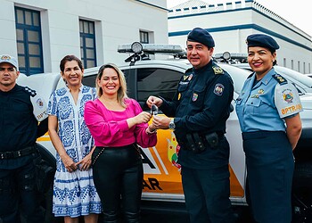 As viaturas proporcionaram a implantação do policiamento rodoviário. Foto: Silva Barbosa/PMAC