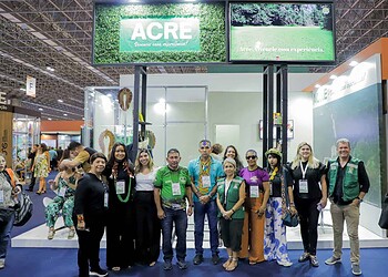 Diversos segmentos e empreendedores do turismo de base comunitária do Acre participam da 50ª edição da Abav Expo. Foto: Neto Lucena/Secom