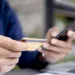 Business online shopping and online banking. Customer shopping online pay by credit card.