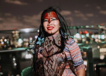 Mukani Shanenawa foi a única mulher indígena do Acre 
 da região Norte a participar dos eventos (Foto: Reprodução Instagram)