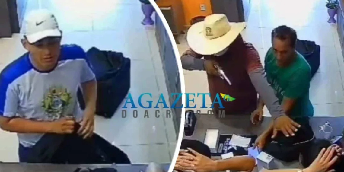 Polícia prende assaltantes que roubaram loja usando chapéu de palha, máscara e uniforme escolar