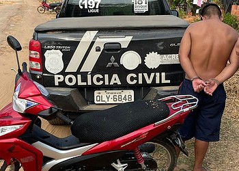 Suspeito de furtar motocicleta em Assis Brasil é preso e veículo é devolvido