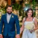 Uma cerimônia intimista marcou o casamento civil dos empresários Daniella Barcellos e Antônio Sousa