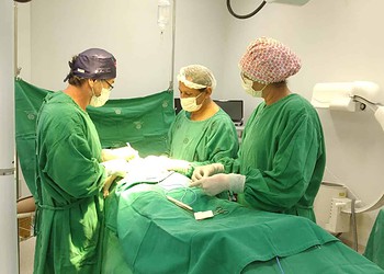 Mutirão de cirurgia de laqueadura no Hospital Ary Rodrigues, em Senador Guiomard. Foto: Ascom/Sesacre