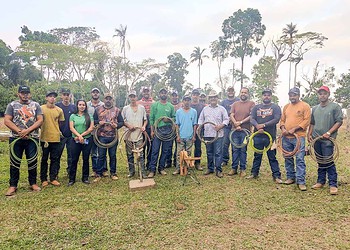Parceria entre o governo do Estado e o Serviço Nacional de Atividade Rural (Senar) garantiu a realização do curso de laço, beneficiando trabalhadores do campo que trabalham com essa atividade, bem como em competições. Foto: cedida