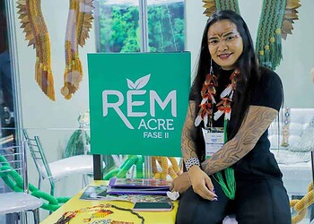 Empreendedores do turismo de base comunitária levaram a experiência do destino Acre para a Abav Expo. Foto: Neto Lucena/Secom