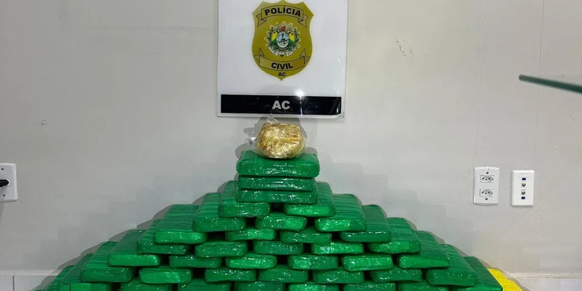 Polícia Civil apreende quase 80 quilos de cocaína em caminhão que viria de Cruzeiro do Sul para Rio Branco