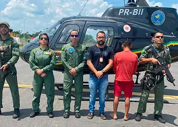 Homem é preso em aldeia e capturado pela polícia de helicóptero após tentar esfaquear adolescente indígena